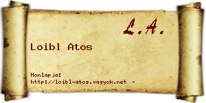 Loibl Atos névjegykártya